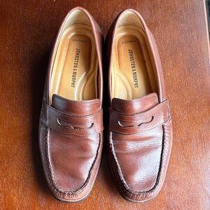 Johnston & Murphy Chestnut Leather Slip-Ons